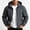 Gray, variant on Mens Lightweight Hooded Bomber Jacket Casual Zip Up Windbreaker Outdoor Work Utility Coat with Pockets