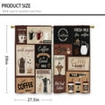thumbnail image 2 of Coffee Modern Kitchen Curtains Brown Vintage Rustic Small Short Cafe Window Curtains Farmhouse Country Latte Cappuccino Beans Bathroom Drapes Treatment Tier Curtains 2 Panels (27.5x39 Inch), 2 of 6
