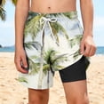 thumbnail image 3 of Zpanxa Boys Polyester Shorts Print Pattern with Double Layer Pockets Elastic Waistband Beach Sports Shorts 7 Years, 3 of 6
