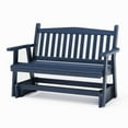 thumbnail image 2 of SimplyPoly Amish Made Mission Recycled Plastic Porch Glider, 5-Foot, Patriot Blue, 2 of 3