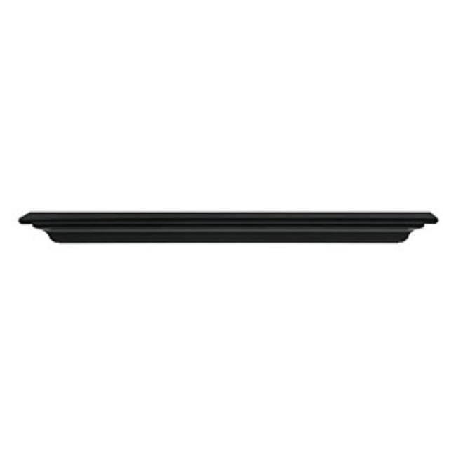 Crestwood 72 inches Fireplace Mantel Shelf Black Paint Medium Density
