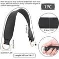 thumbnail image 4 of 13.4 Inch Short PU Leather Purse Handle Replacement Wide Handbag Handles Shoulder Bag Bucket Bag Top Handle with Gold Buckles for DIY Satchel Tote Briefcase Chain Extension Black, 4 of 9