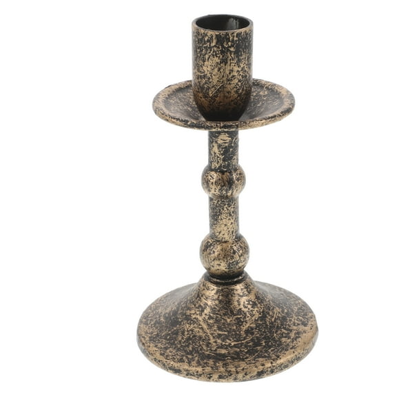 OUNONA Iron Taper Candle Holder For Pillar Candles Retro Candleholder Decorative Candle Stand Iron Candlestick Holders Vintage Candle Holder