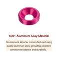 thumbnail image 4 of Unique Bargains Lot de 30 Rondelles à Encastrer M3 en Alliage d'Aluminium Anodisé pour Finition, Rose, 4 of 4
