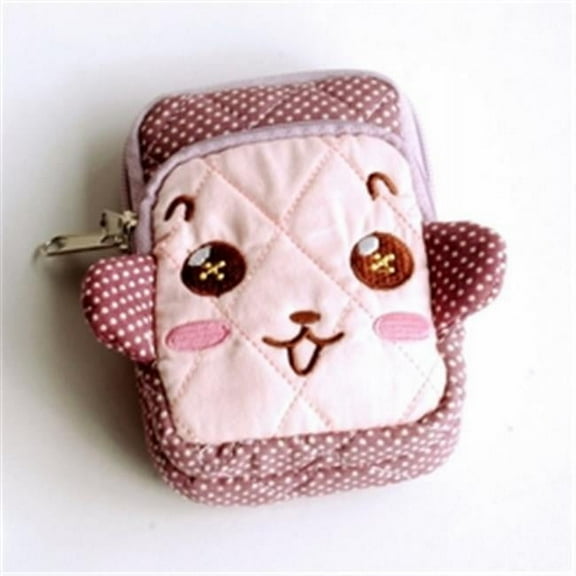 THH517-PURPLE 2.9 x 4.7 x 0.98 in. Humor Monkey - Embroidered Applique Fabric Art Wallet Purse & Pouch Bag