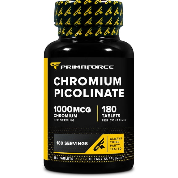 PrimaForce Chromium Picolinate 1000mcg, 180 Tablets, Supplement