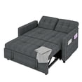 thumbnail image 3 of Craftian 55" Modern Convertible Sofa Bed with Pull Out Bed, Upholstered Loveseat Sofa Couch with Adjustable Backrest, Gray, 3 of 10