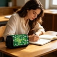 thumbnail image 6 of Under 1$ Pencil Case Soccer Themed Large Capacity Double Zipper Fabric Pen Pouch 8.3x3x3.9in for Teens Desk Supplies by Xuniizn, 6 of 9