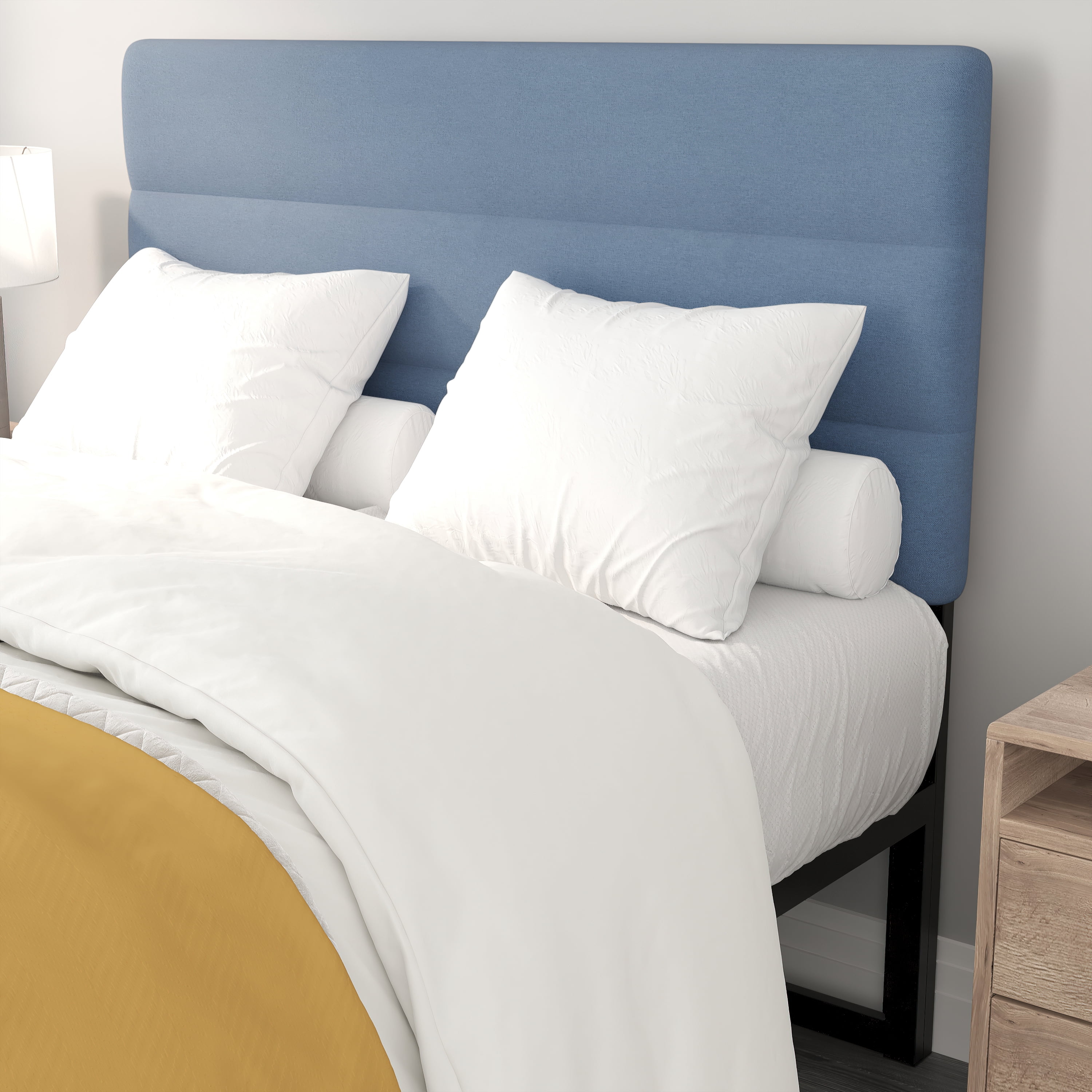 Flash Furniture Paxton Full Modern Fabric Upholstered Headboard, Blue