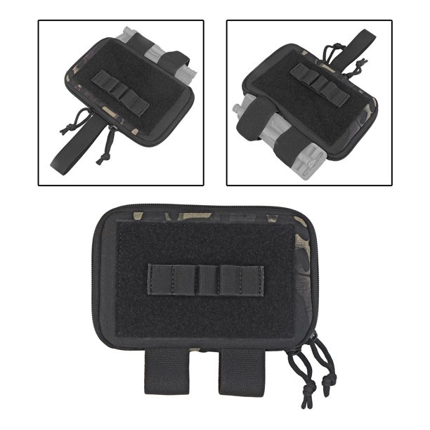 Riñonera multifunción, bolsa de primeros de auxilios, soporte para teléfono, accesorio , riñonera para exteriores, Unisex, Camping, senderismo, Negro DYNWAVEMX Paquete de cintura