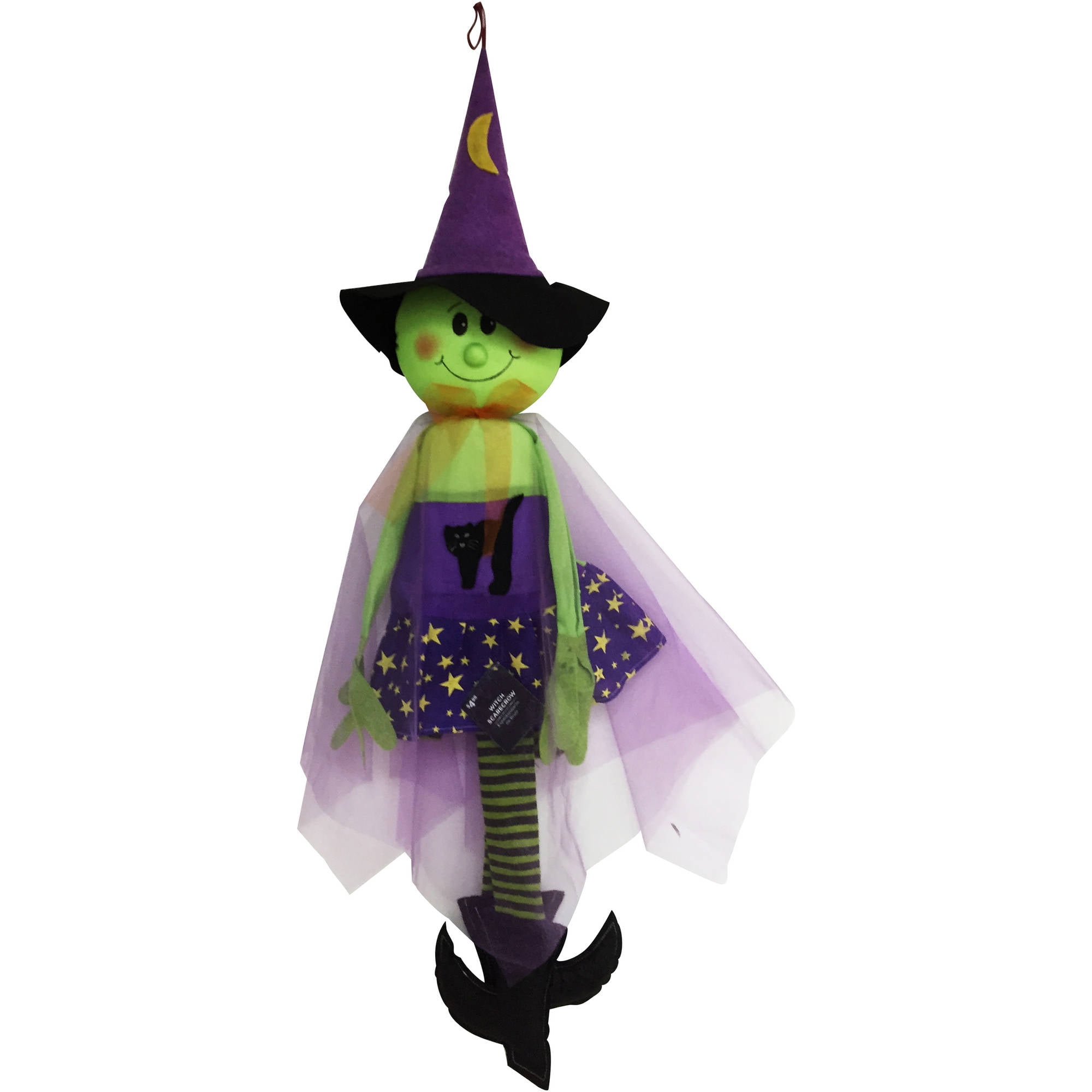 30" Hanging Halloween Witch Scarecrow Halloween Decoration Walmart