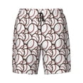 thumbnail image 4 of Lsque Mens Swim Trunks Cute Baseball Pattern - Bathing Suit Compression Liner - Beach Swim Shorts Swimwear - (S-3XL) - Stretch Quick Dry -Small, 4 of 9