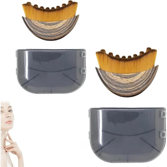 Lymphatic Contour Face Brush, 2 Pcs Dry Brushing Face Brush, Lymphatic Drainage Massager for Face, Chin & Jawline Sculpting, Ergonomically Designed to Fit The Skin Precisely and Relieve Fatigue