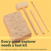 BBC Earth Excavate & Discover Gemstone Dig Kit, Kids STEM Geology Excavation Set for Boys and Girls, Ages 6+