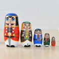 thumbnail image 5 of Muñecas anidadas de madera hechas a mano, Kits de muñecas rusas, decoración colorida, regalo de Navidad para niños, 5 uds., 5 of 5