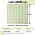 thumbnail image 2 of Colorful Grid Checkered Pattern Square Fitted Tablecloth with Elastic Edge,Square Table Cover,Washable Elastic Table Cover for Home Kitchen Party Decor 36"x36", 2 of 6
