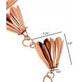thumbnail image 4 of U-nitt 8.5 feet Natsu Rain Chain, Alternative Downspout for Gutter, Copper Plated Scalloped Natsu Full Length 8.5 ft 786/5570CP, 4 of 6