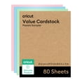 thumbnail image 1 of Sampler Cricut Value Pastels de cartulina, 80 hojas, 21,6 x 27,9 cm, 1 of 6