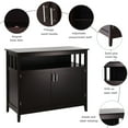 thumbnail image 6 of Costway Modern Kitchen Storage 36" Height Cabinet Buffet Server Table Sideboard Dining Wood Brown, 6 of 7