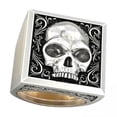thumbnail image 1 of 4x Conjunto de Anillos Retro para Hombre, Ataúd de , Mini Compartimento , Joyería para Fiestas, Uso Diario, de Compromiso con , Tamaño 8 4 piezas, 1 of 8