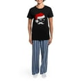 thumbnail image 4 of CafePress - Christmas Mustache Nerd Women's Dark Pajamas - Women's Short Sleeve Print T-Shirt and Pants Dark Cotton Pajama Set, 4 of 7