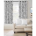 thumbnail image 2 of Grey White Botanical Blackout Curtains for Bedroom/Living Room, Thermal Insulated Kitchen Curtains, Pastoral Spring Floral Summer Art Grommet Darkening Window Treatment Drapes 52"x84"x2, 2 of 8