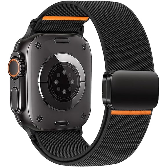 Magnetic Nylon Bands for Apple Watch Ultra 2/3 Band for Men 49mm 46mm 45mm 44mm 42mm iWatch Man,Stretchy Fabric Elastic Sport Strap Wristband for Apple Watch Series 11 10 9 8 7 6 5 4 3 SE Ultra 3/2/1