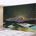 thumbnail image 3 of Nature Landscape Abstract Mountain Sunrise Pattern Digital Print Art Tapestry 180x230cm, 3 of 3