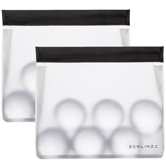 Bolsa de almacenamiento de hielo BERLINZO reutilizable apta para congelador, paquete de 2