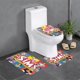 thumbnail image 1 of Los Sims Juego de 3 alfombras de baño de coral fleece: tapete de baño + alfombra de inodoro en forma de U + funda de tapa de inodoro en forma de O, 1 of 6