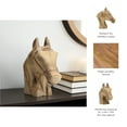 thumbnail image 4 of Wood Horse Figurine Sculpture - Handcrafted Rustic Wooden Decor for Home, Office, Bedroom & Living Room - 10" Brown Accent Art Piece, 4 of 10