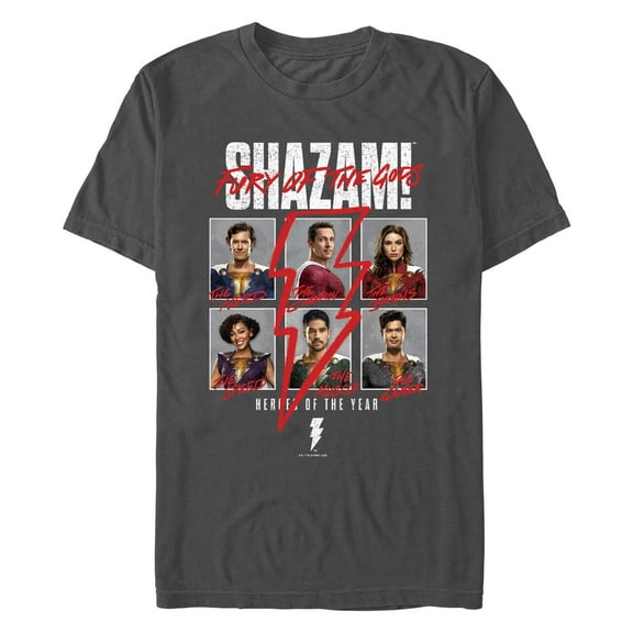 Men's Shazam! Fury of the Gods Heroes Of The Year  Graphic T-Shirt