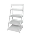 thumbnail image 4 of Ktaxon 4-Tier Wood Plastic Trapezoidal Bookshelf and Bookcase Storage Rack Waterproof, White, 4 of 6