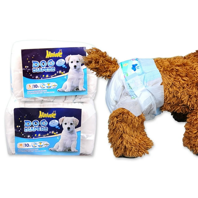 10PCS Dog Diaper Disposable Breathable Pet Diaper Dog Belly Band for Female Dogs