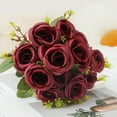 thumbnail image 4 of dianhelloya Artificial Flower Good Detail Realistic No Wither No Watering Long-lasting Fake Rose Photo Prop Table Centerpiece Wedding Party Decor Supplies Purple, 4 of 8
