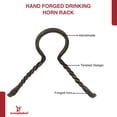thumbnail image 3 of Hand Forged Drinking Horn Rack, 3 of 9
