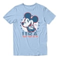 thumbnail image 2 of Disney Mickey Mouse Men's USA T-Shirt (Light Blue, S-XXL), 2 of 4
