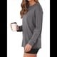 thumbnail image 2 of Tops de Larga para Mujer, Holgados, Bonitos, Gruesos, para Otoño e Invierno, Ropa de Crucero A Gris L, 2 of 9