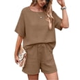 thumbnail image 6 of Summer Women's Casual Suit Tops And Shorts Fashion Two-Piece Set, 6 of 7