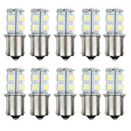 AUTOSAVER88 10pcs 1156 Super Bright White LED Bulbs for Replacement of Turn Signal Light Car Back up Parking Tail Light BA15S 13-SMD 5050 6500K 12V 1129 1141 1159