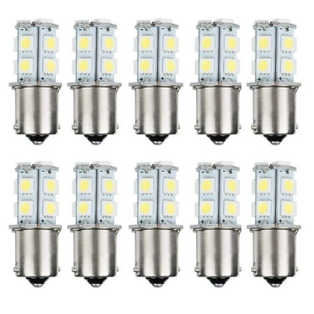 10pcs 1156 Super Bright White LED Bulbs for Replacement of Turn Signal Light Car Back up Parking Tail Light BA15S 13-SMD 5050 6500K 12V 1129 1141 1159 1259