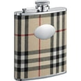 thumbnail image 1 of Gabriella Plaid Wrapped Stainless Steel Liquor Flask - 6oz, 1 of 1