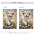 thumbnail image 3 of Dog Flowers Floral Garden Flag Double Sided Outdoor Banners for Courtyard Outdoor Lawn Farmhouse Holiday Decorations, 3 of 5
