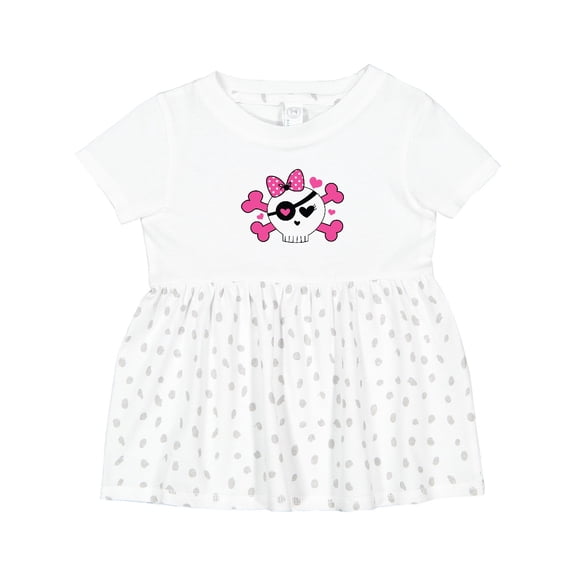 Inktastic Girl Pirate Skull Valentine Girls Baby Dress