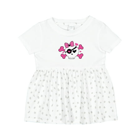 

Inktastic Girl Pirate Skull Valentine Girls Baby Dress