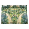 thumbnail image 7 of Yayeee Kitchen Curtains Tier Pair Light Filtering 27"x36" Rod Pocket Short Cafe Window Panel, Art Garden Scene, 7 of 7