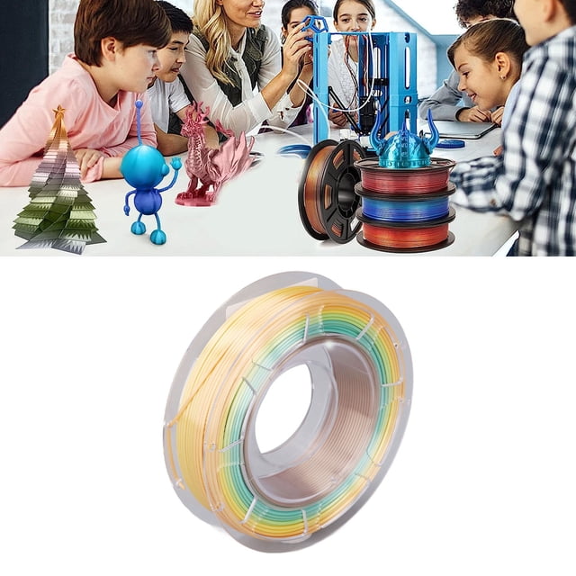 Filamento PLA de la impresora 3d 1.75 mm, Filamento Pla de Resistencia Fuerza Feed no Bloquean el Paquete multicolor de alta Precisión Consumible
