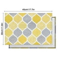 thumbnail image 6 of Yellow and Gray Geometric Quatrefoil Pattern Summer Placemats Table Placemats Set Of 4-Linen Kitchen Washable Placemats Table Mats 11.8"x17.7" Non-Slip Heat Resistant, 6 of 6