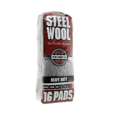 Homax 106607-06 Steel Wool Pad, #4-Grit, Extra Coarse, Metal