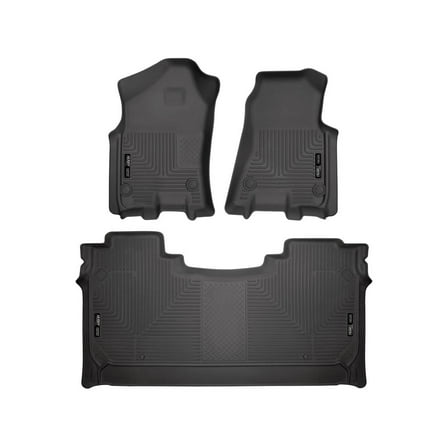 Husky Liners 94001 Weatherbeater Floor Mats Fit 2019-2024 Ram 1500 Crew Cab w/w/o Factory Storage Box Front/2nd Row Liners 3pc Black